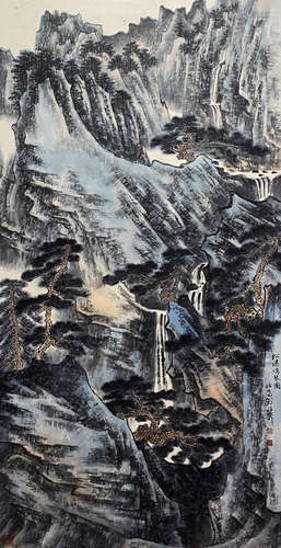 Chinese Landscape Painting Paper Scroll