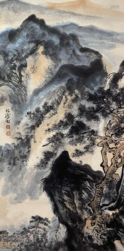 Chinese Landscape Painting Paper Scroll