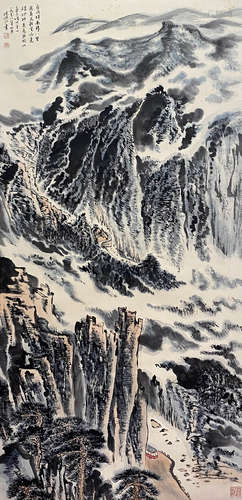 Chinese Landscape Painting Paper Scroll