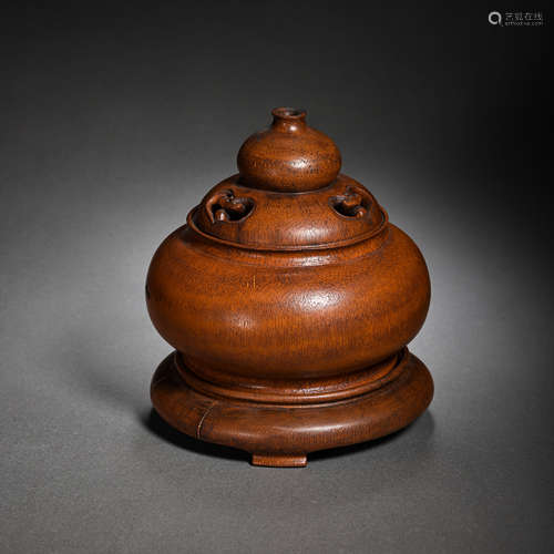 CHINESE QING DYNASTY WOOD CARVING AROMATHERAPY