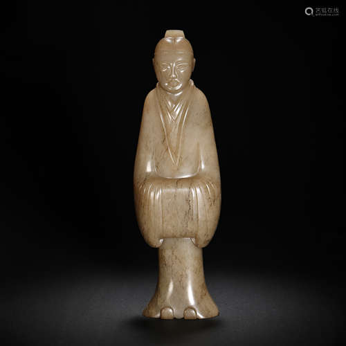 HETIAN JADE FIGURE, HAN DYNASTY