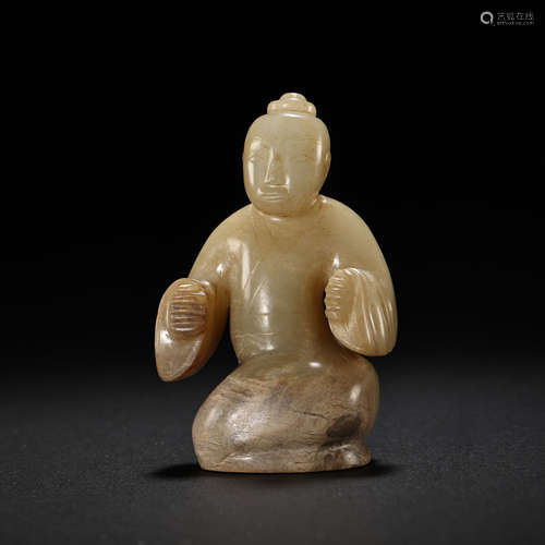 HETIAN JADE FIGURE, HAN DYNASTY