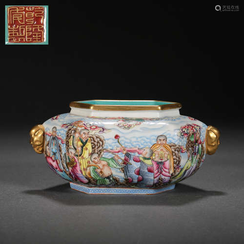 CHINESE SIX SQUARE YU, QIANLONG PERIOD, QING DYNASTY, CHINA