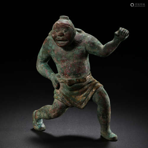 BRONZE FIGURE FROM THE WARRING STATES PERIOD