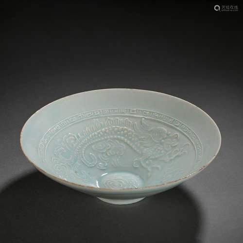 HUTIAN WARE GREEN GLAZE BOWL, SOUTHERN SONG DYNASTY, CHINA