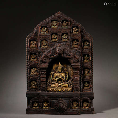 TIBET WOODEN BUDDHIST SHRINES, CHINA