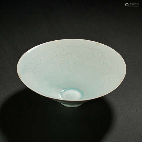 HUTIAN WARE GREEN GLAZE CUP, SOUTHERN SONG DYNASTY, CHINA