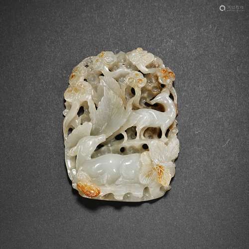 HETIAN JADE ORNAMENT, LIAO DYNASTY, CHINA