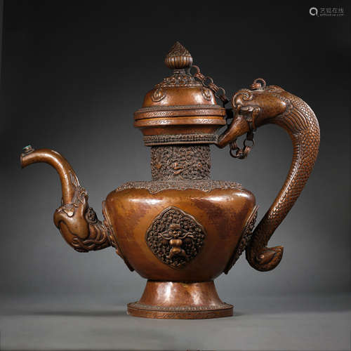 CHINESE QING DYNASTY COPPER POT