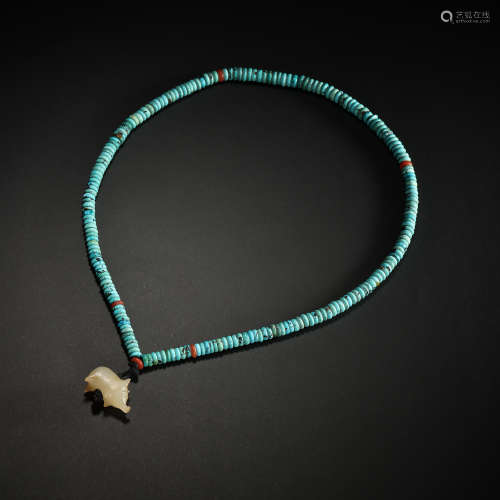 CHINESE TURQUOISES HETIAN JADE COLLARS FROM QING DYNASTY