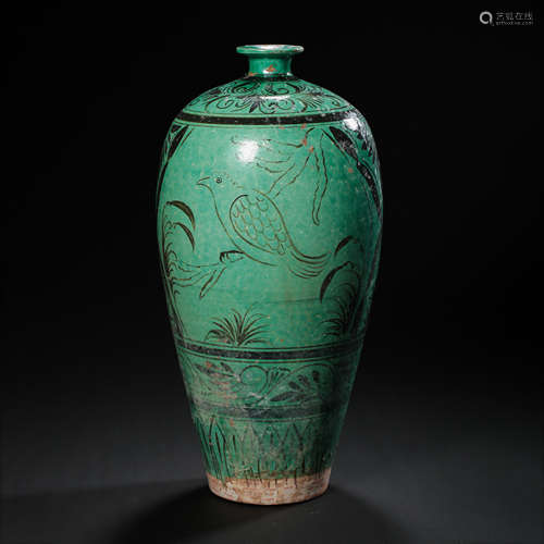 CIZHOU WARE FLOWER PLUM VASE, SONG DYNASTY, CHINA