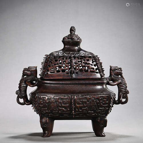 CHINESE ALOES WOOD AROMA STOVE, QING DYNASTY