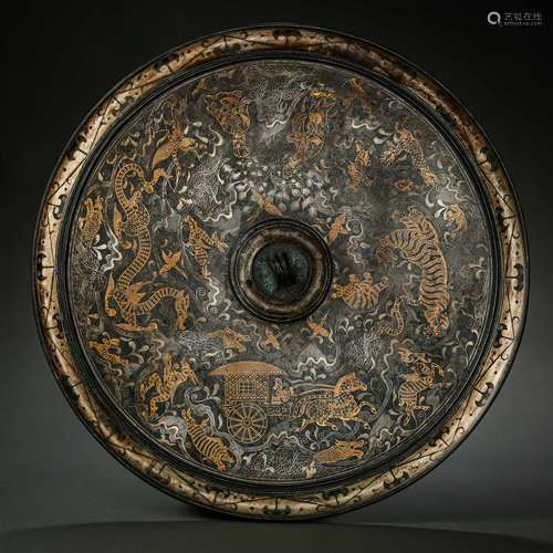 CHINESE HAN DYNASTY BRONZE MIRROR