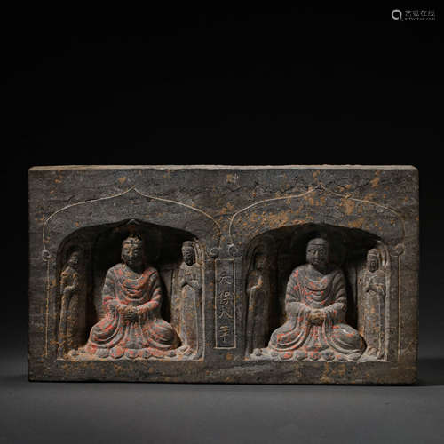 QING STONE BUDDHA STATUE, TANG DYNASTY, CHINA