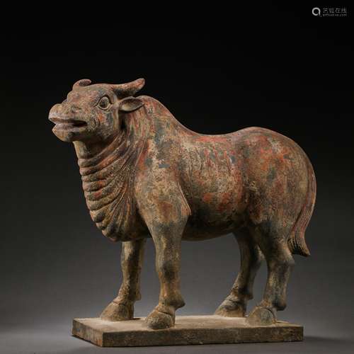 CHINESE STONE COW, TANG DYNASTY