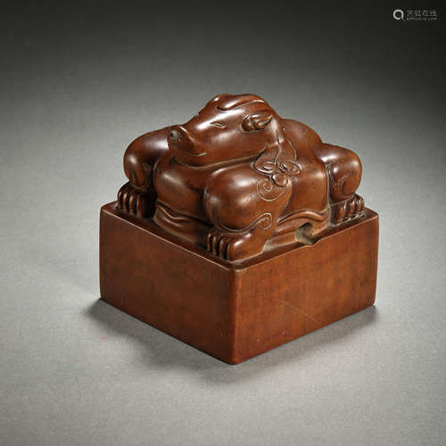 CHINESE BOXWOOD SEAL, QING DYNASTY