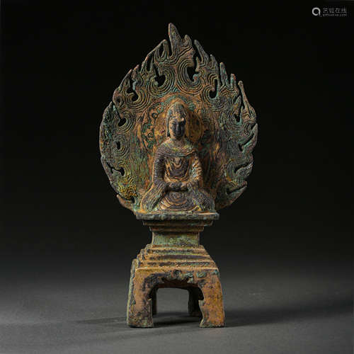 GILT BRONZE BUDDHA STATUE FROM THE NORTHERN WEI DYNASTY, CHI...