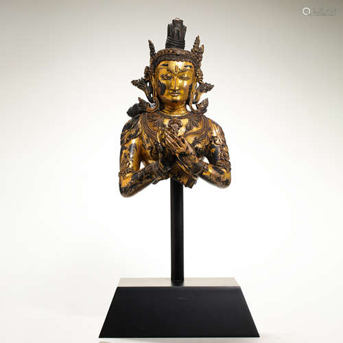 GILT BRONZE BUDDHA BODY, TANG DYNASTY, CHINA