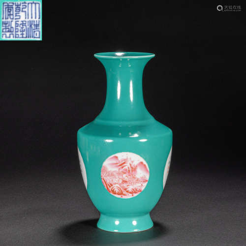 清代松石釉花瓶