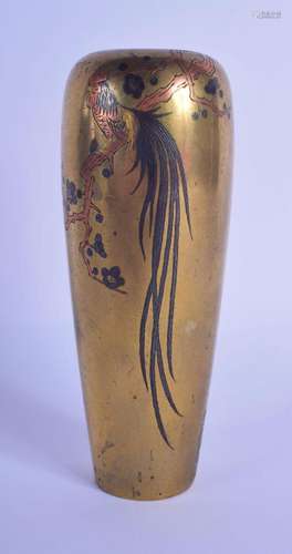 A 19TH CENTURY JAPANESE MEIJI PERIOD NAGOYA MIXED METAL VASE...