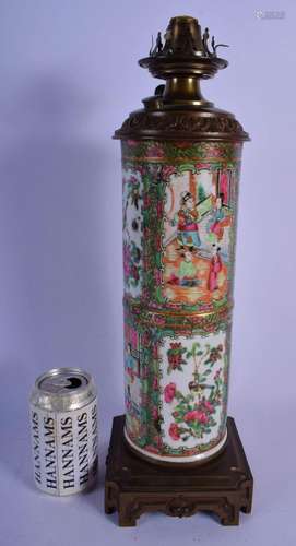 A 19TH CENTURY CHINESE CANTON FAMILLE ROSE VASE painted with...