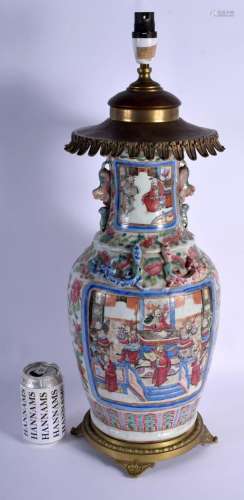 A LARGE 19TH CENTURY CHINESE TWIN HANDLED CANTON FAMILLE ROS...