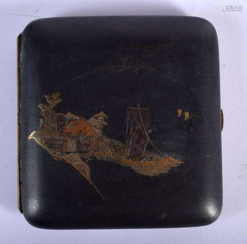 A JAPANESE TAISHO PERIOD KOMAI CIGARETTE CASE. 8.5 cm square...