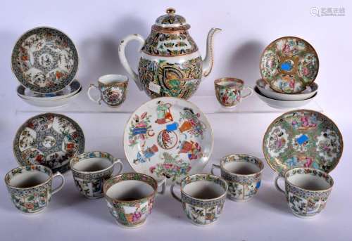 ASSORTED 19TH/20TH CENTURY CHINESE FAMILLE VERTE & ROSE ...