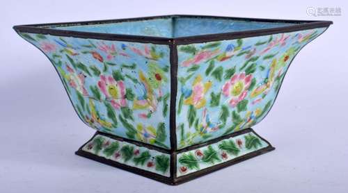 AN EARLY 20TH CENTURY CHINESE ENAMELLED SQUARE FORM BOWL Lat...