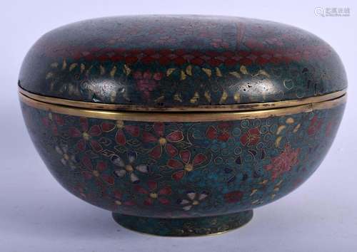 A 19TH CENTURY JAPANESE MEIJI PERIOD CLOISONNÉ ENAMEL BOX AN...