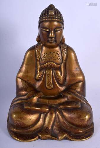 A 19TH CENTURY JAPANESE KOREAN BRONZE FIGURE OF A BUDDHA mod...