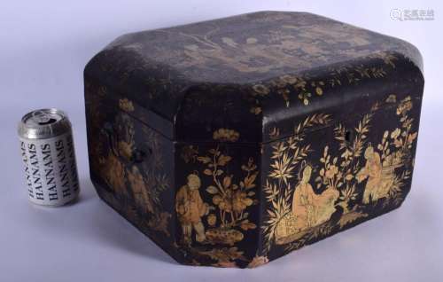 A LARGE EARLY 19TH CENTURY CHINESE EXPORT COUNTRY HOUSE BLAC...