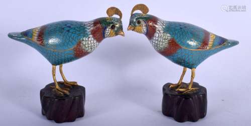 A PAIR OF LATE 19TH CENTURY CHINESE CLOISONNÉ ENAMEL FIGURE ...