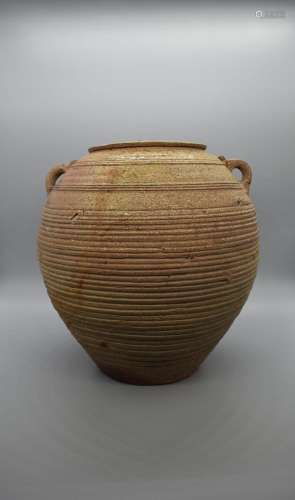Ash Glazed Double Handled Han Vase