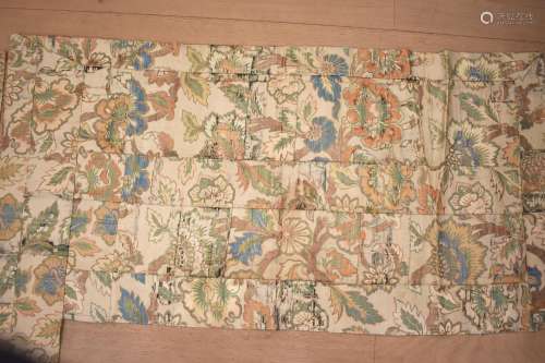 TWO Pieces: Japanese Silk Woven Part of Kesa (Monk Robe)