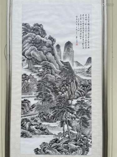 A Chinese landscape Painting by Hua Rizeng