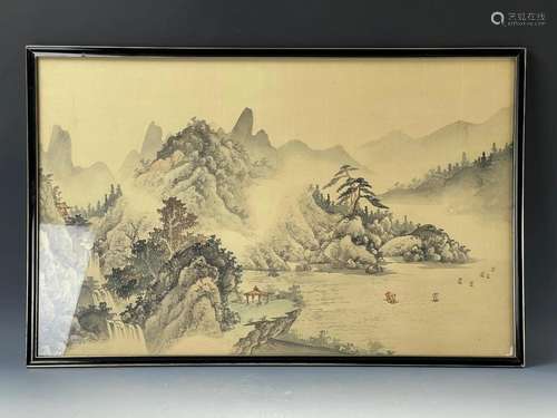 A Landscape Painting on Silk Huang Xiaosong Mark