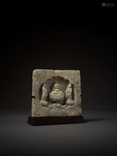 A WHITE MARBLE BUDDHIST STELE, NORTHERN WEI TO NORTHERN QI