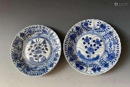 Chinese Kangxi Blue and White Porcelain Plate
