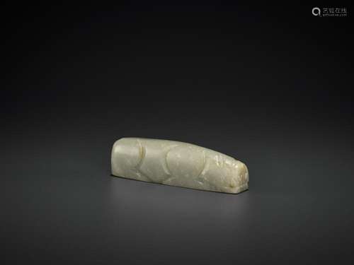 A CELADON JADE PIG