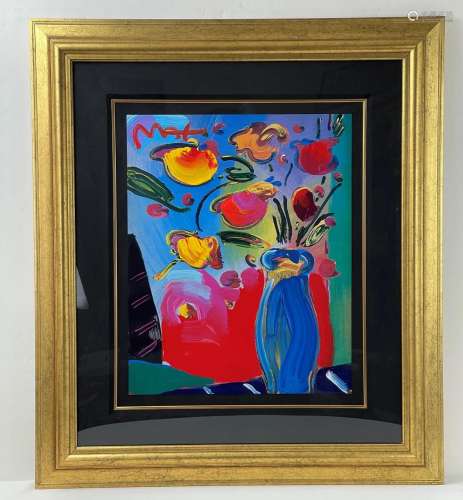 Peter Max Flowers 1997 with Certificate