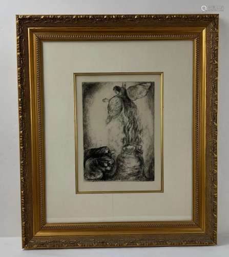 A Marc Chagall Sacrifice of Manoah Etching