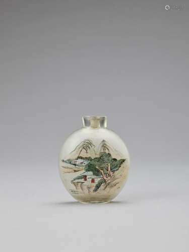 AN INSIDE-PAINTED GLASS ‘BUDDHIST DISCIPLES’ SNUFF BOTTLE, 2...