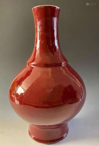 A Chinese Antique Red Glaze Porcelain Vase