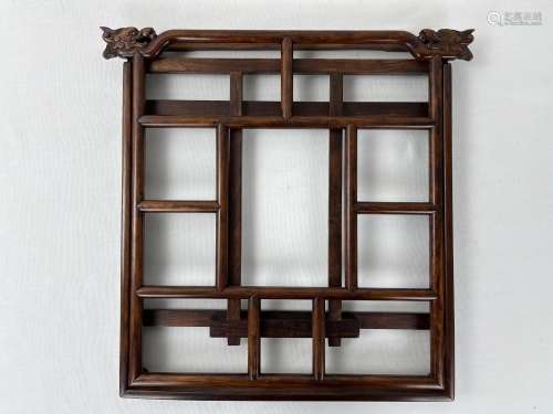 A Chinese Huanghuali Folding Mirror Stand