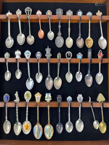 30 Souvenir Spoon Rack Holder Display Case Cabinet