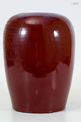 Flambed Glazed Wax Gourd-shaped Jar