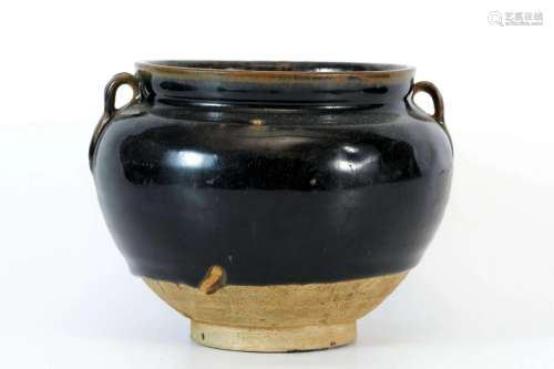 Black Glazed Jar