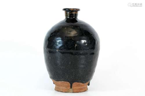 Black Glazed Vase