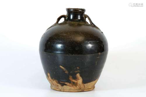 Black Glazed Vase